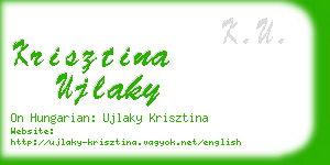 krisztina ujlaky business card